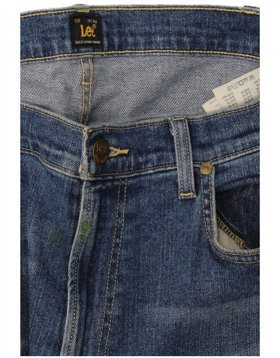 Lee Herren Luke Slim Jeans W36 L32 Blaue Baumwolle