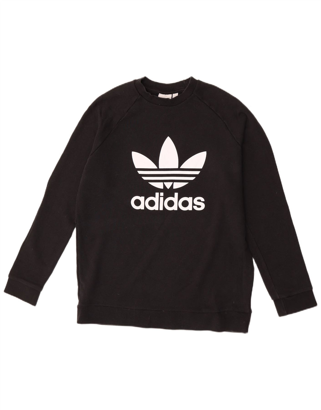 Adidas Herren Grafik-Sweatshirt-Pullover, groß, schwarze Baumwolle