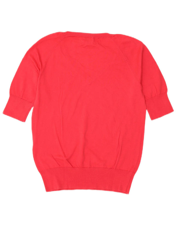 Henry s Damen-Pullover mit kurzen Ärmeln und V-Ausschnitt IT 44 Mittelrot