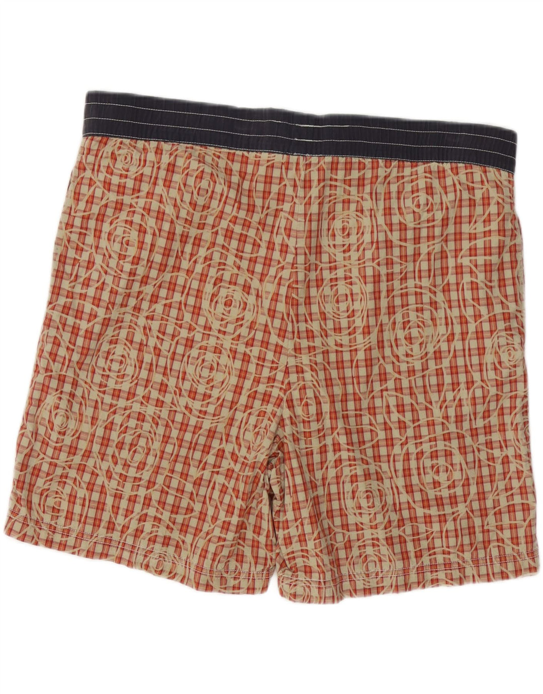 Tommy Hilfiger Herren-Badeshorts, mittelrot, kariert, Baumwolle