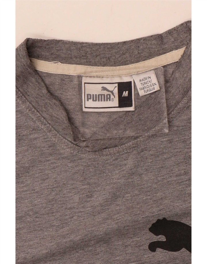 Puma Herren Grafik-T-Shirt-Oberteil Mittelgrau meliert