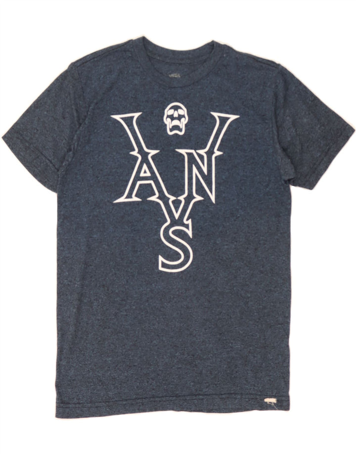 VANS Boys Graphic T-Shirt Top 8-9 Years Small Navy Blue Vintage Vans and Second-Hand Vans from Messina Hembry 