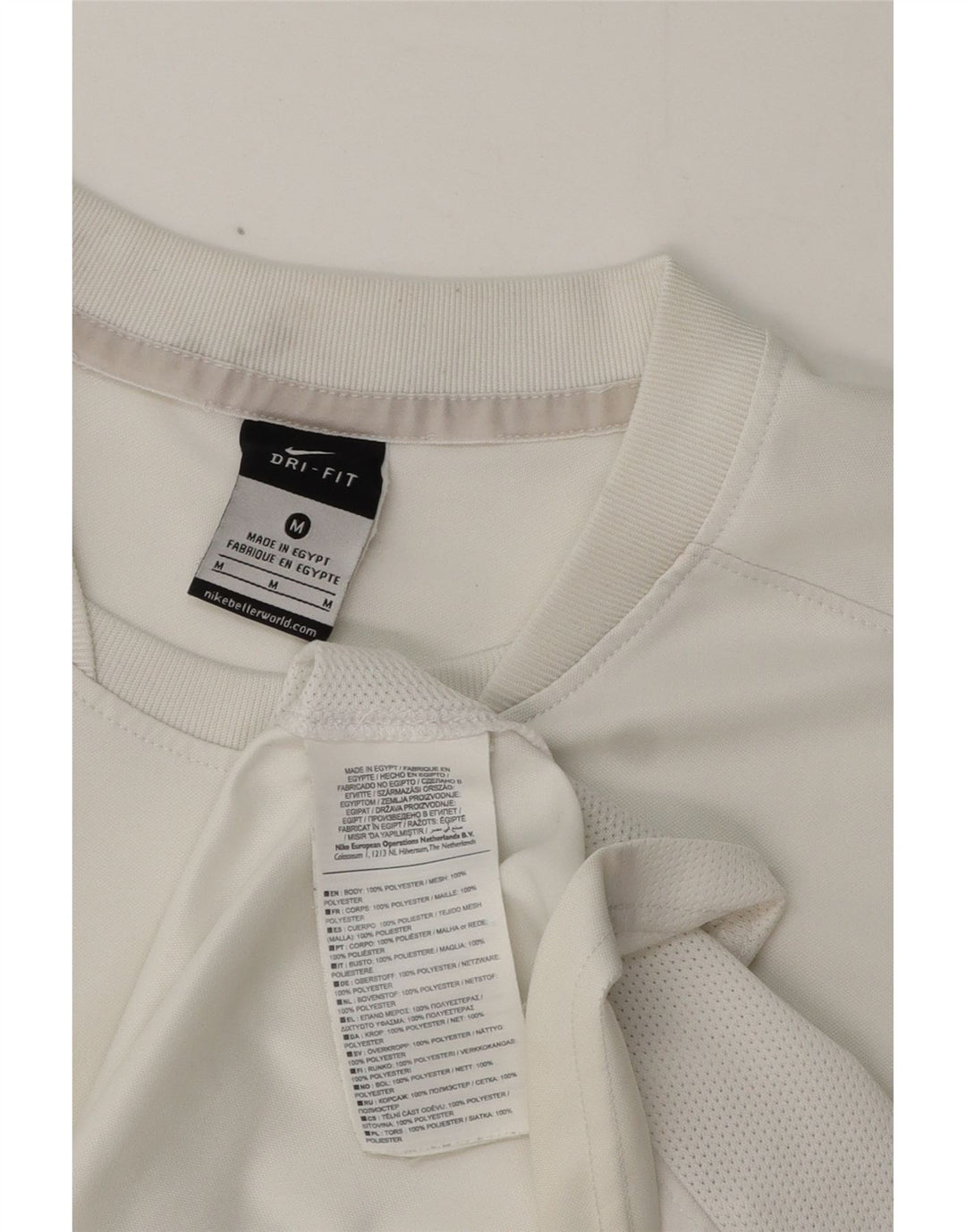 Nike Herren Dri Fit T-Shirt Top Mittelweißes Polyester