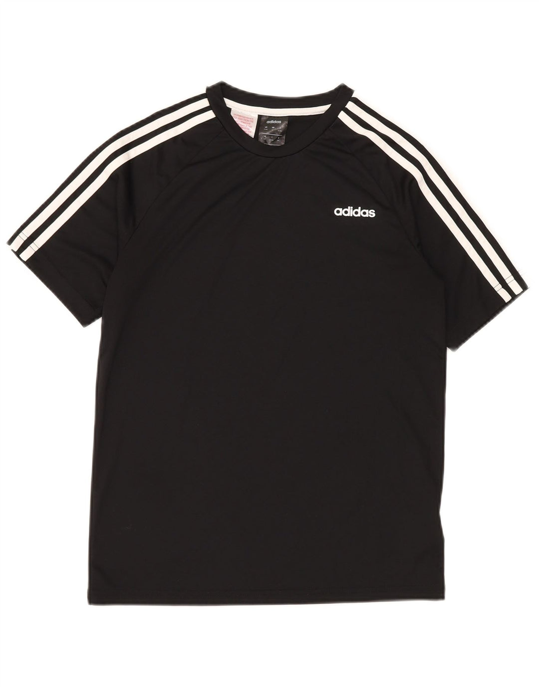 ADIDAS Jungen Climalite T-Shirt Top 13–14 Jahre, schwarzes Polyester