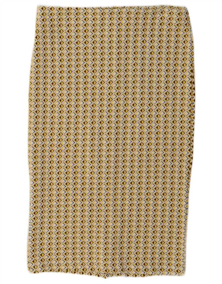 Zara Damen Midirock Medium W28 Gelb Geometrisch