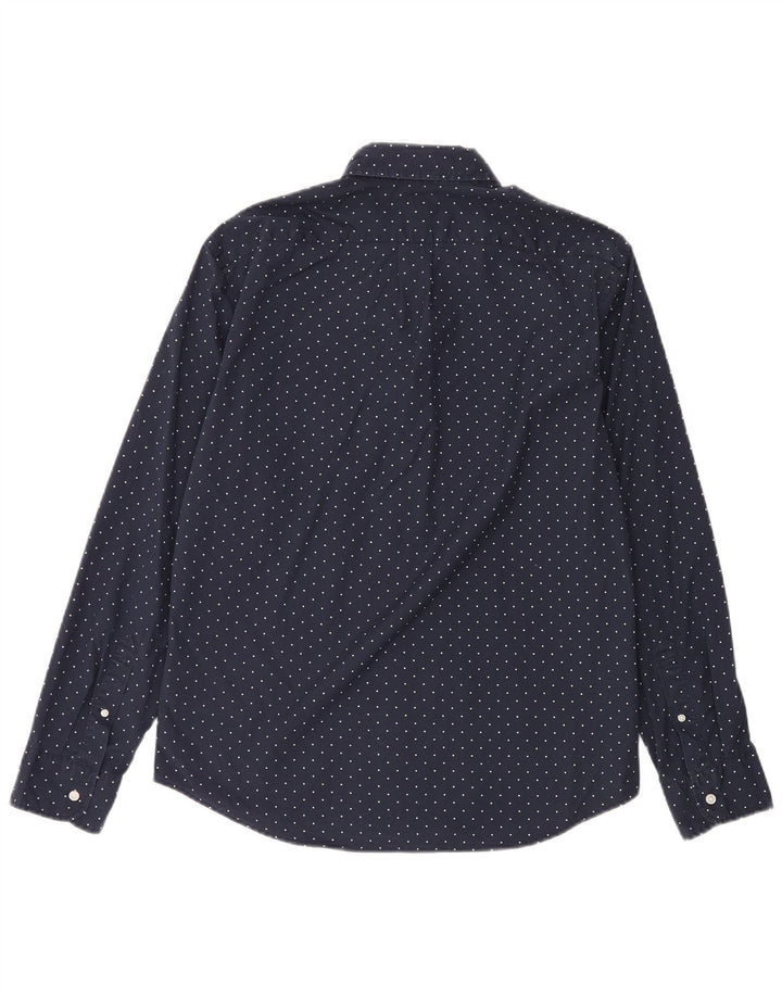 J. Crew Slim-Fit-Hemd für Herren, mittelmarineblau, gepunktet, Baumwolle