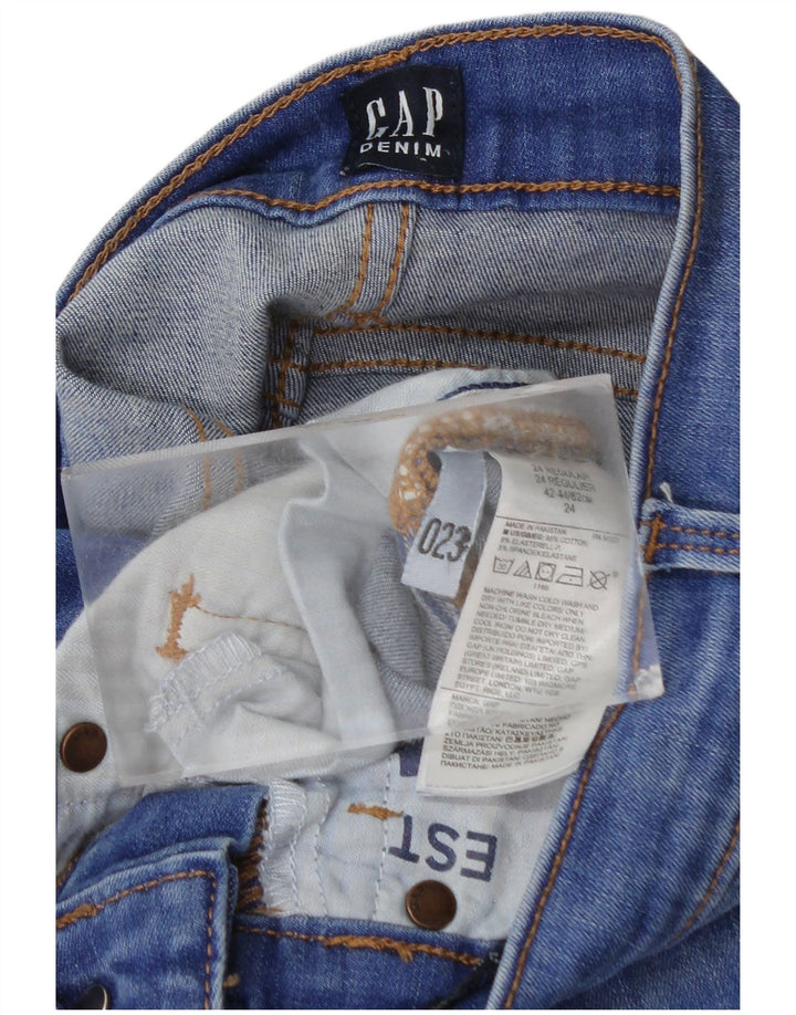 Gap Damen Skinny Jeans W24 L28 Blaue Baumwolle