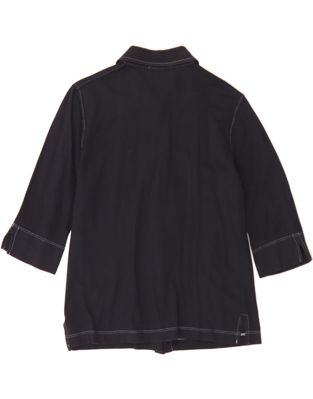 SERGIO TACCHINI Womens Milano Shirt Blouse IT 46 Large Navy Blue Vintage Sergio Tacchini and Second-Hand Sergio Tacchini from Messina Hembry 