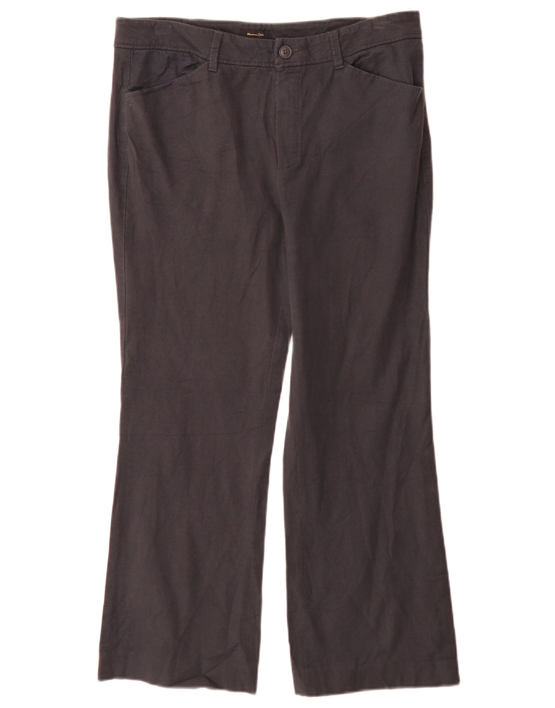 Massimo Dutti Damen Bootcut Freizeithose EU 42 Large W32 L27 Grau