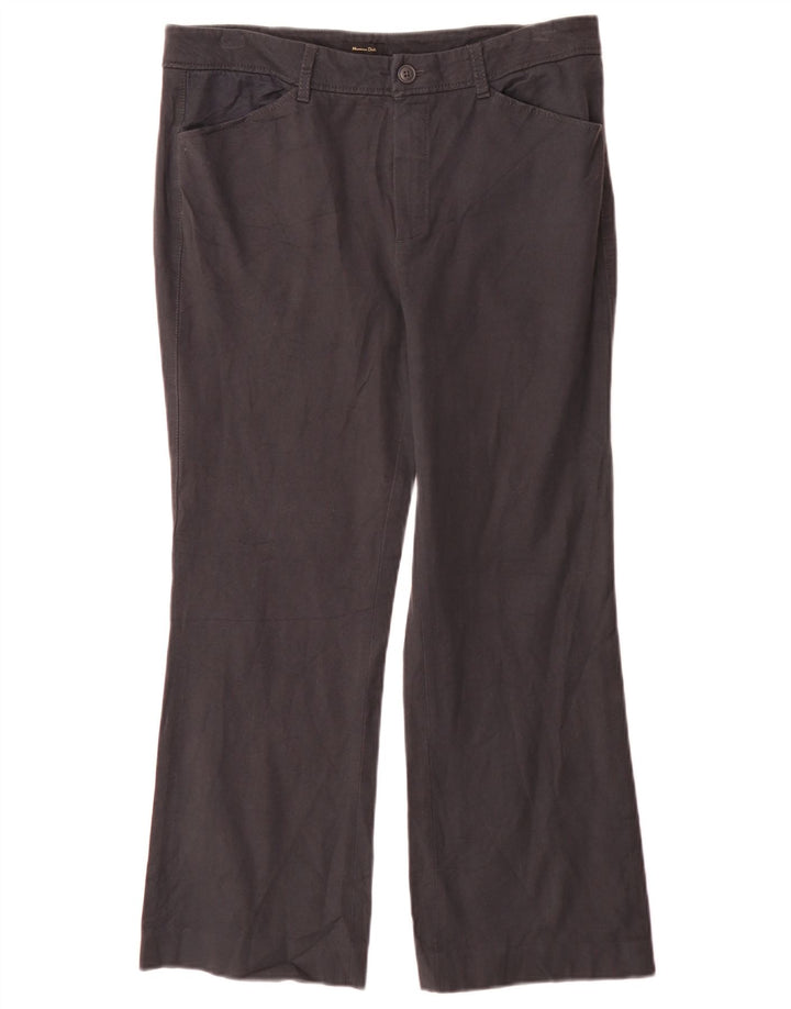 Massimo Dutti Damen Bootcut Freizeithose EU 42 Large W32 L27 Grau