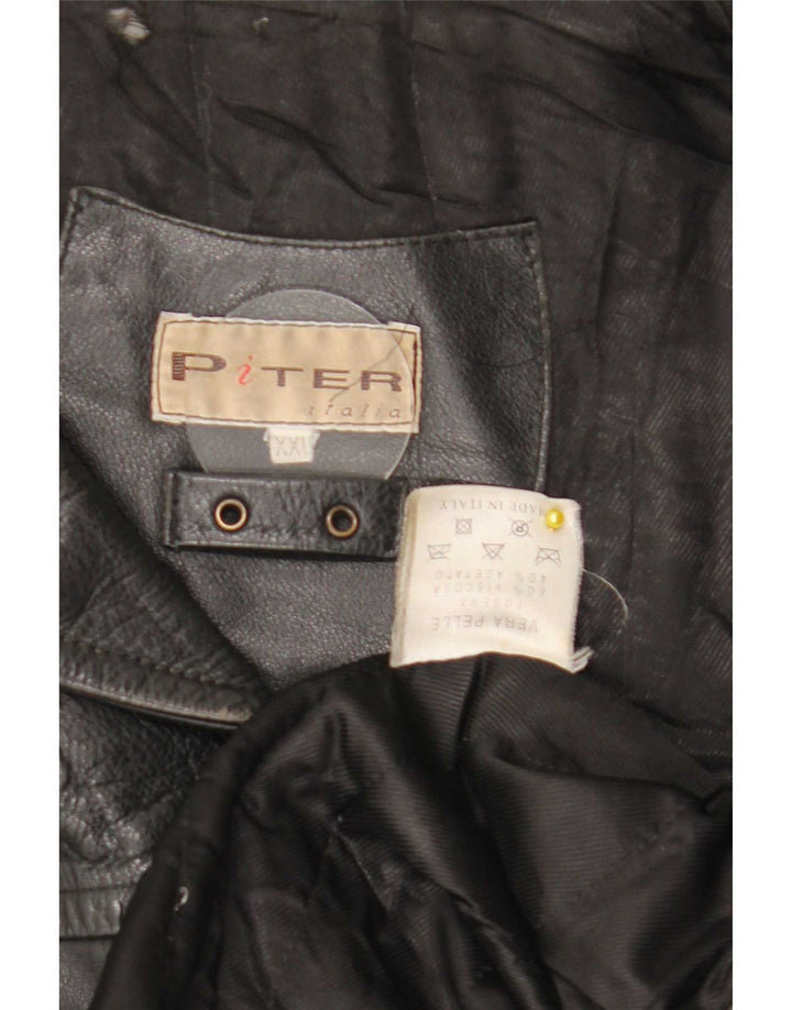 Vintage Herren Lederjacke UK 44 2XL Schwarz