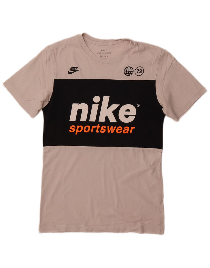 Nike Herren-T-Shirt mit Grafik, XS, Weiß, Farbblock