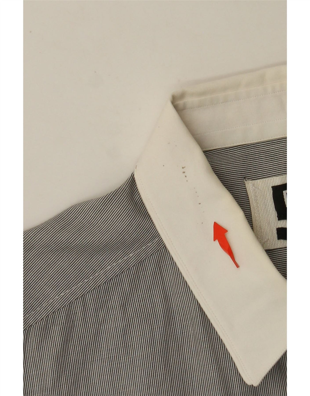 DOLCE & GABBANA Herren Slim Fit Hemd IT 52 Große graue Nadelstreifen-Baumwolle