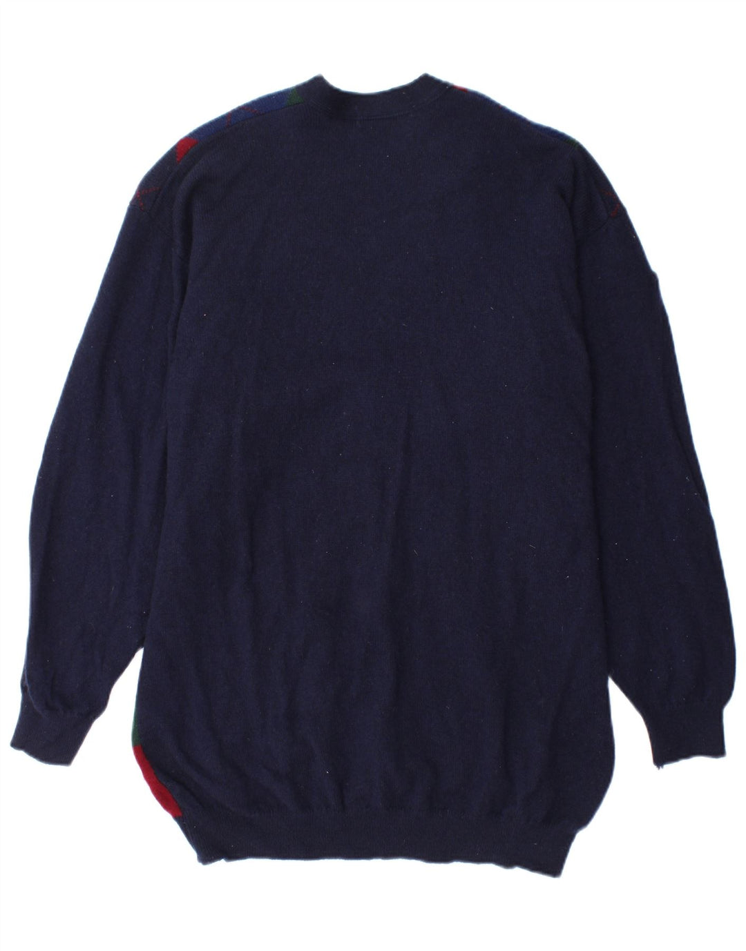 Marks & Spencer Herren-Strickjacke, groß, Marineblau mit Argyle-Muster/Diamantmuster