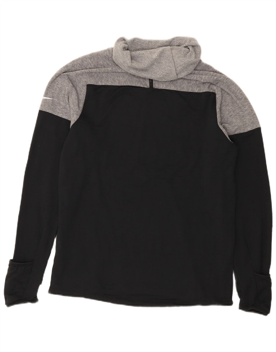 Nike Herren Therma-Fit Roll Neck Top Langarm Mittelschwarz Farbblock
