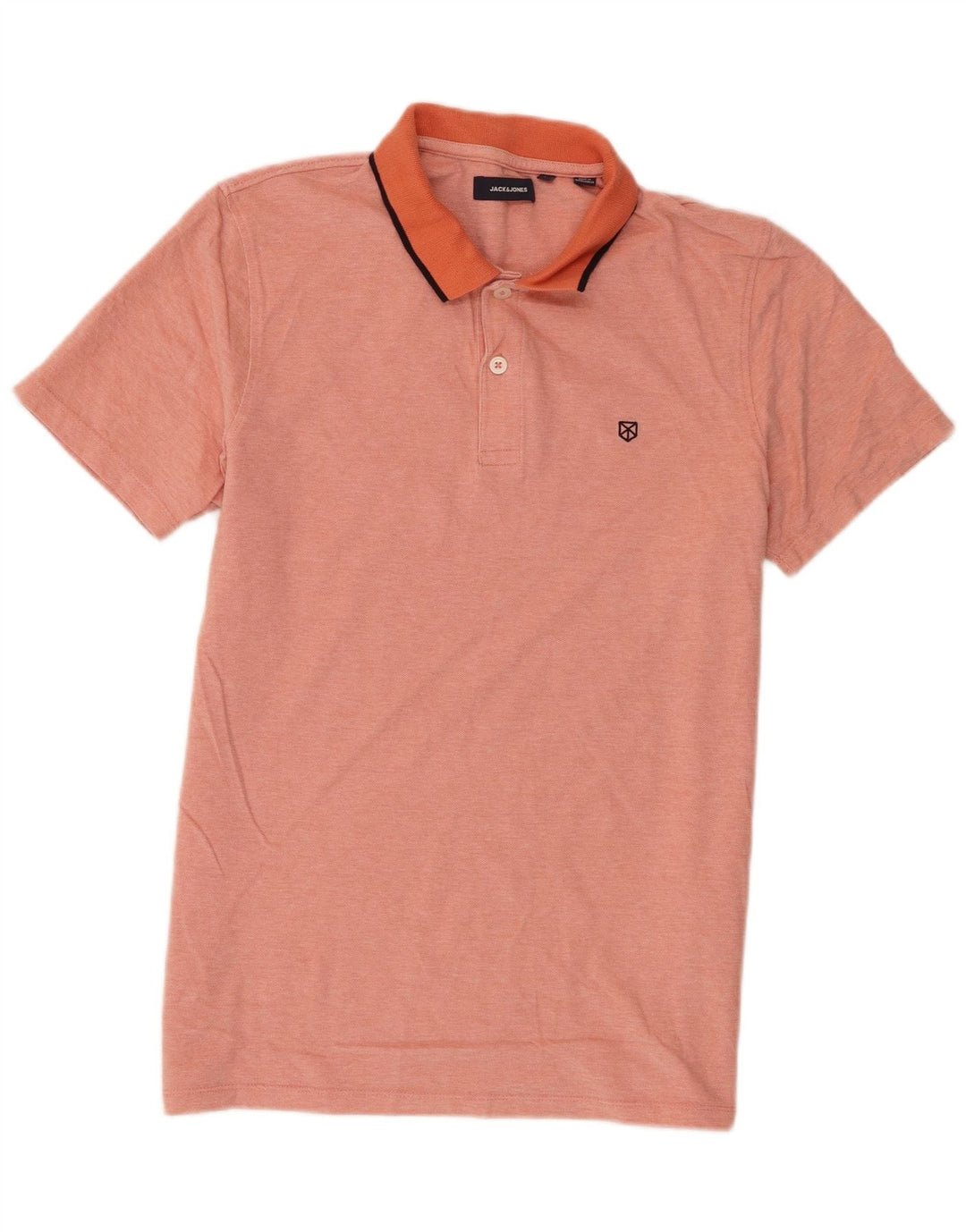 Jack & Jones Herren-Poloshirt, große orangefarbene Baumwolle