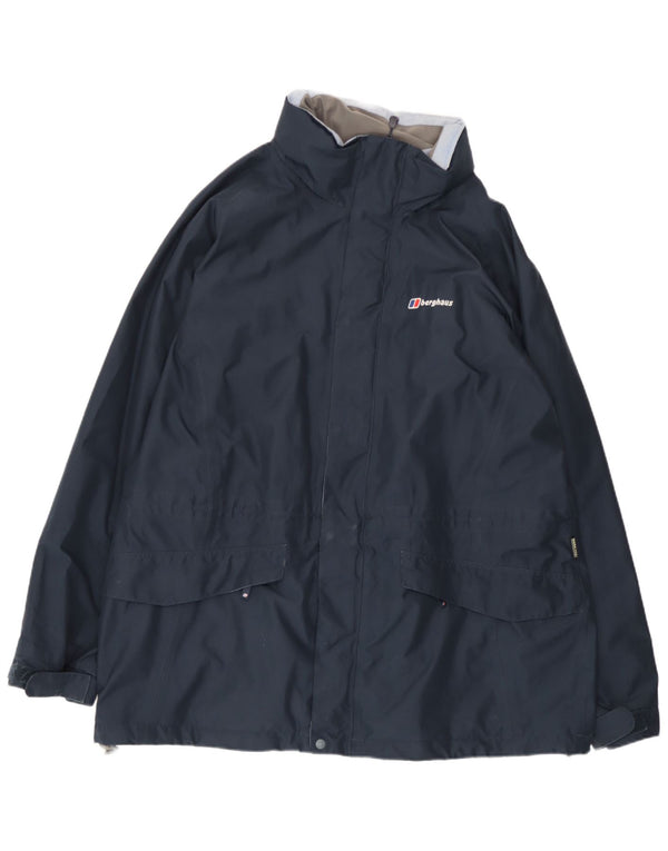 Berghaus Damen Regenjacke mit Kapuze UK 20 2XL Marineblau Polyester