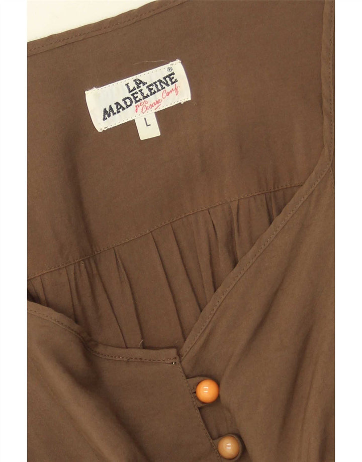 La Madeleine Damen Maxikleid UK 14 Large Braun