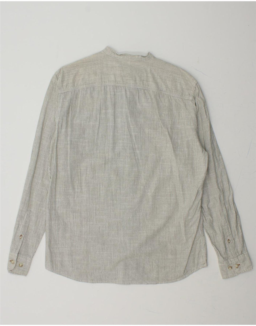 JACK & JONES Mens Shirt Large Grey Pinstripe Cotton Vintage Jack & Jones and Second-Hand Jack & Jones from Messina Hembry 