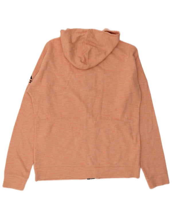 Adidas Herren-Kapuzenpullover mit Reißverschluss, mittelrosa, gefleckte Baumwolle