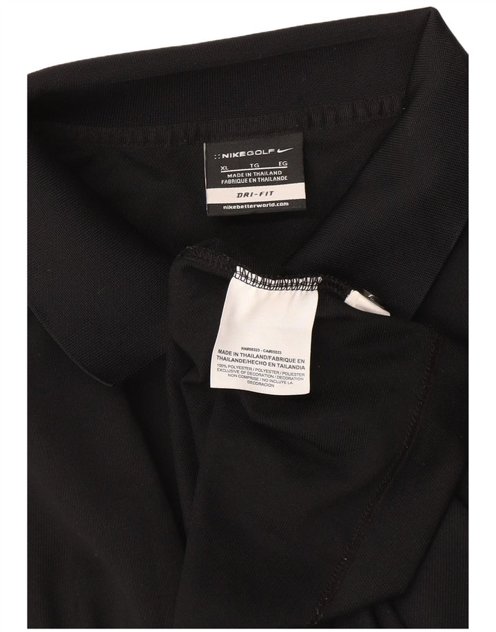 Nike Herren Dri Fit Poloshirt XL Schwarz Polyester