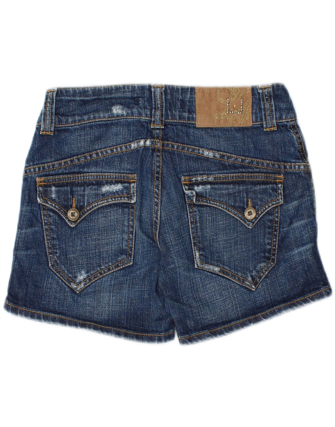 LIU JO Womens Denim Shorts W27 Small  Navy Blue Cotton Vintage Liu Jo and Second-Hand Liu Jo from Messina Hembry 