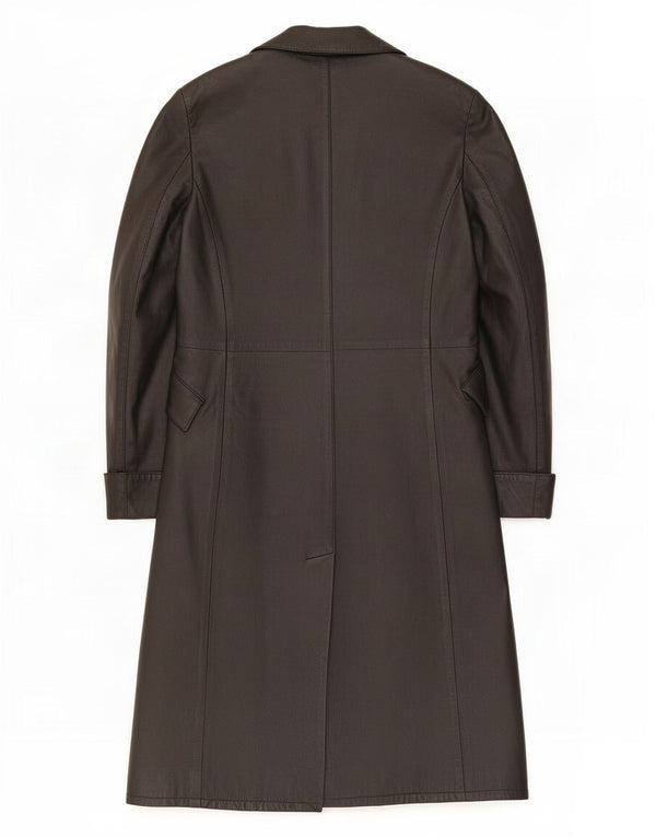 Masterpelle Damen Ledermantel IT 44 Medium Schwarz