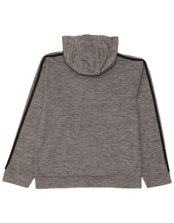 Adidas Kapuzenpullover für Jungen, 14–15 Jahre, groß, grau meliert, Polyester