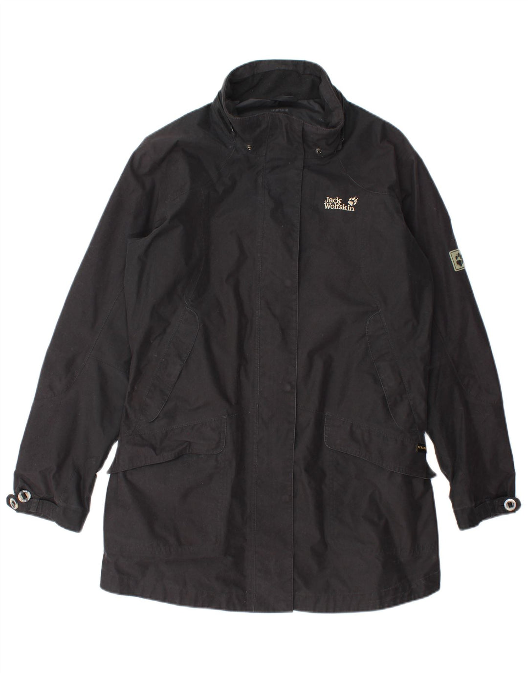 Jack Wolfskin Damen Windjacke UK 18/20 XL Schwarz Polyester
