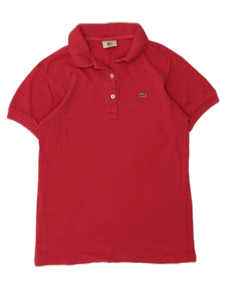 LACOSTE Womens Polo Shirt Size 36 Small Red Cotton Vintage Lacoste and Second-Hand Lacoste from Messina Hembry 