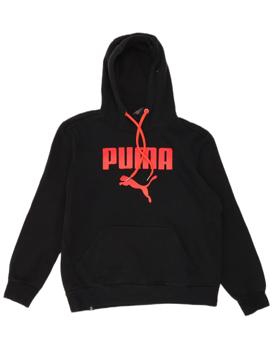 Puma Herren Grafik-Hoodie-Pullover aus mittelschwarzer Baumwolle