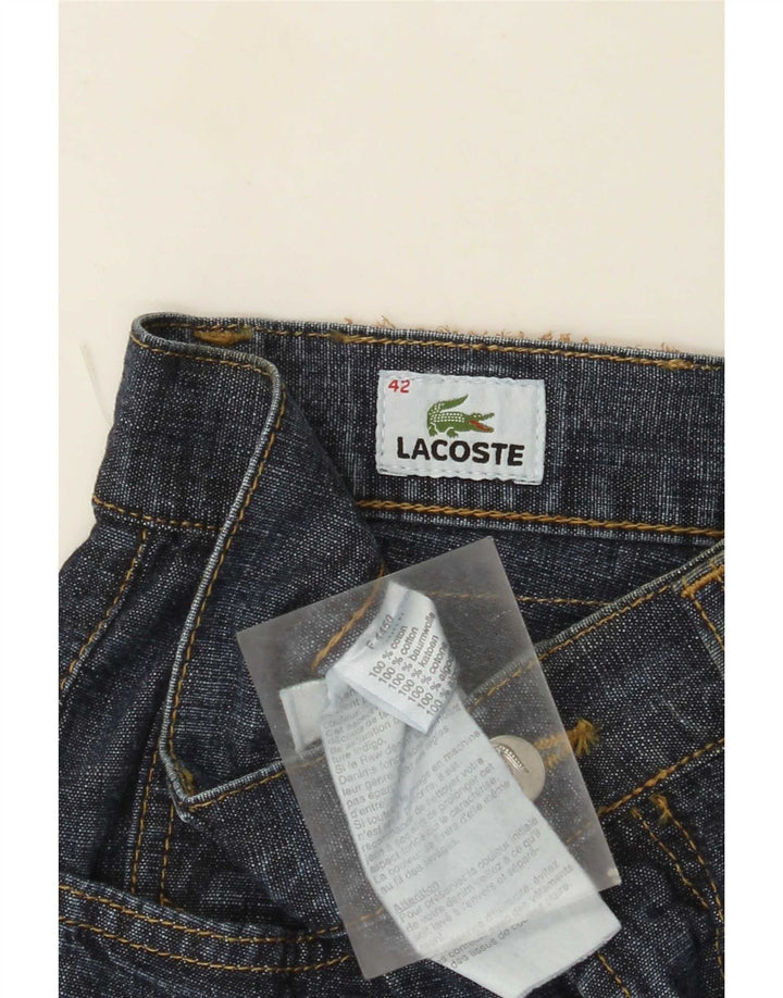 Lacoste Herren Straight Jeans Größe 42 Mittel W32 L28 Marineblau Baumwolle