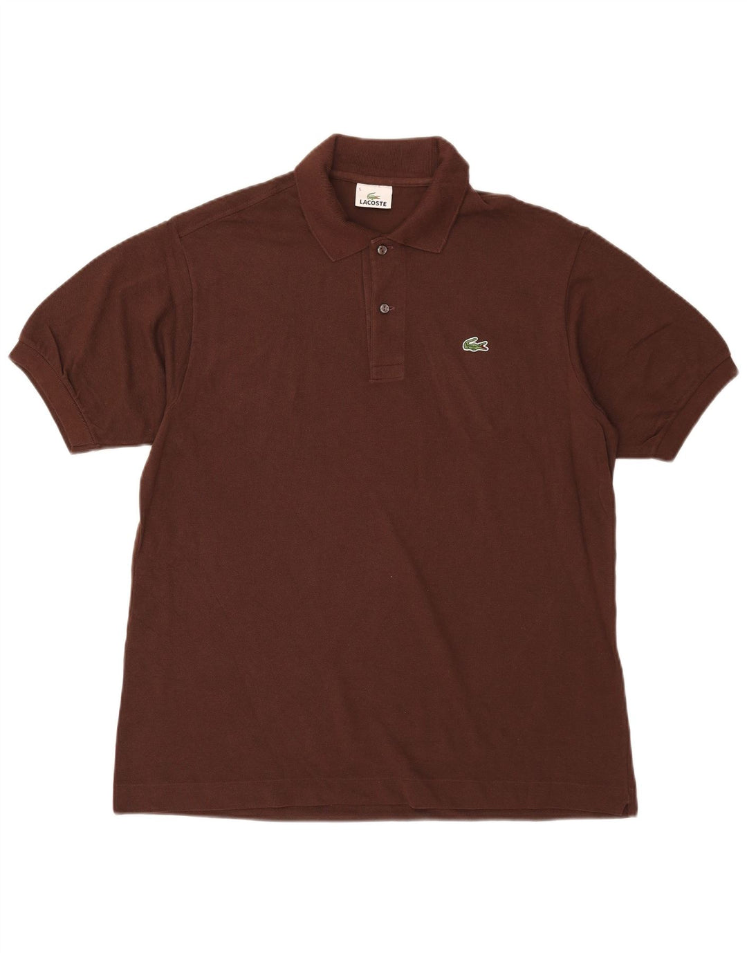 Lacoste Herren-Poloshirt, Größe 5, groß, braune Baumwolle