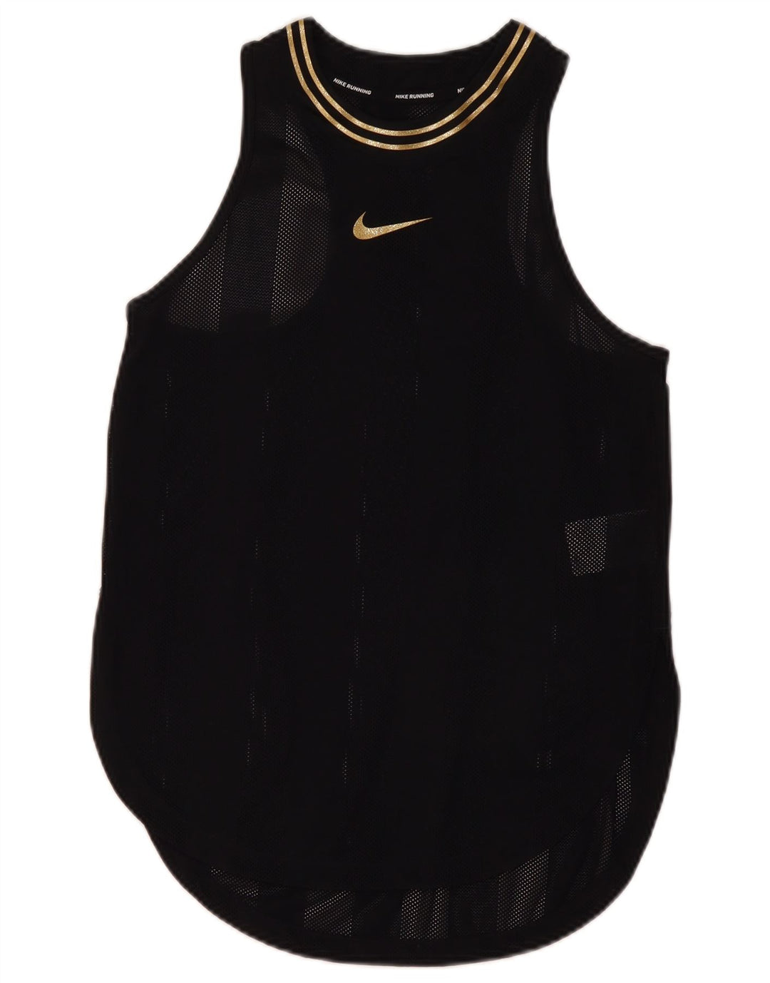 Nike Damen Dri Fit Weste Top UK 10 Small Schwarz Nylon