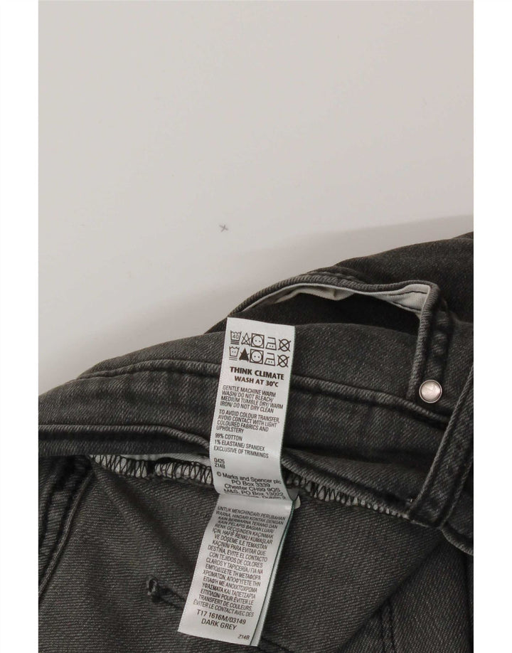 Marks & Spencer Herren Straight Jeans W32 L29 Graue Baumwolle