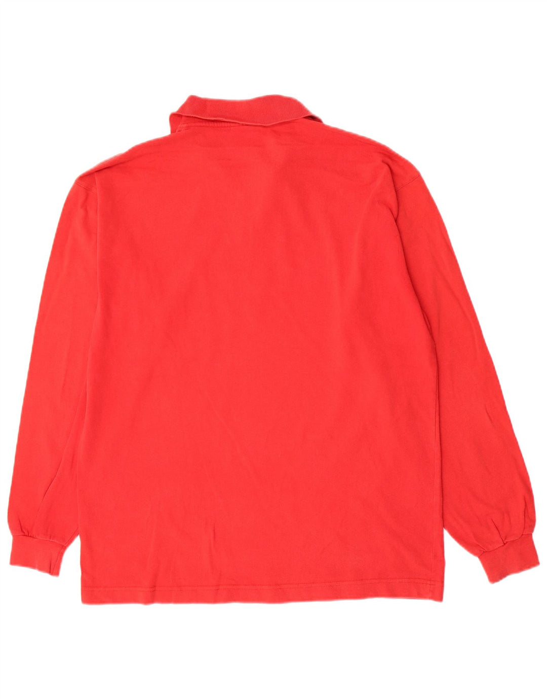 North Sails Herren-Langarm-Poloshirt aus mittelroter Baumwolle