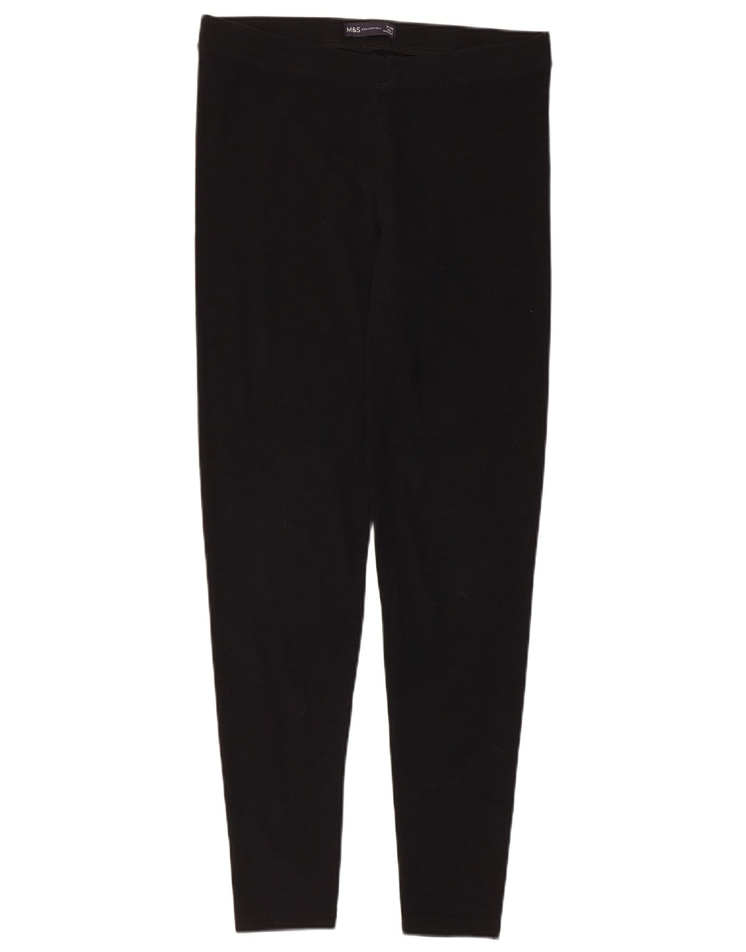 Marks & Spencer Damen Leggings UK 12 Mittelschwarze Baumwolle