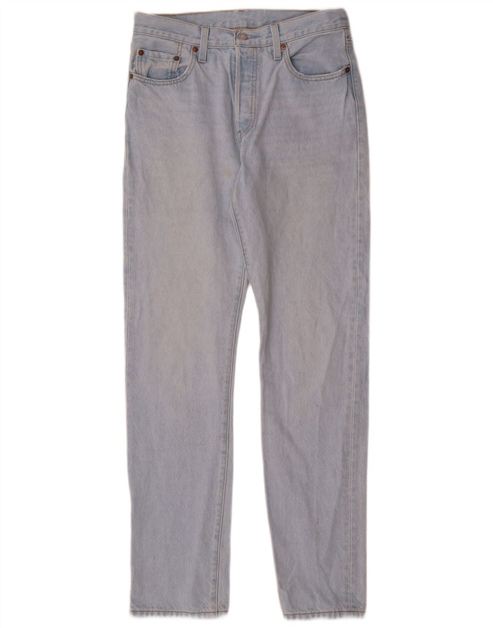 LEVI'S Damen 501 Straight Jeans W28 L32 Blaue Baumwolle
