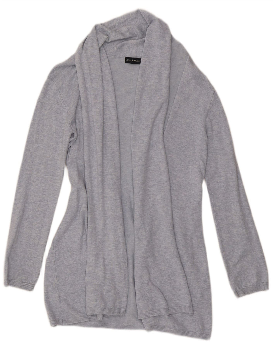 Zara Damen Longline-Cardigan-Pullover UK 10 Small Blau