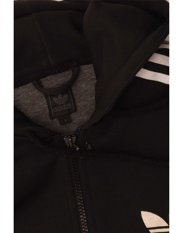 Adidas Damen Zip Hoodie Pullover UK 16 Large Schwarz Polyester