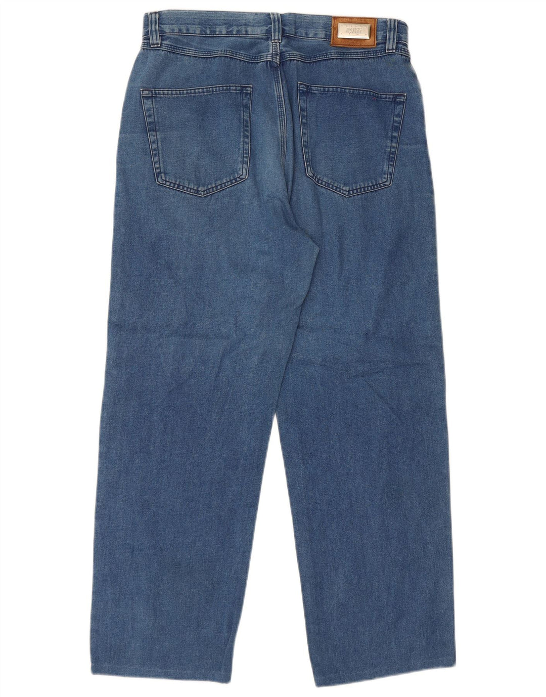 Hugo Boss Herren Straight Jeans W34 L28 Blaue Baumwolle