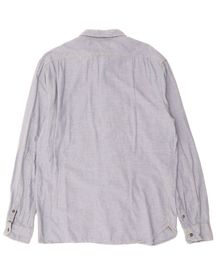 SCOTCH & SODA Herrenhemd aus mittelblauer Baumwolle