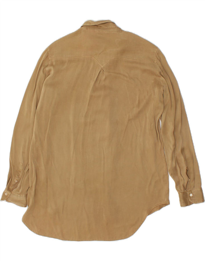 MASSIMO DUTTI Womens Shirt Dress UK 14 Medium Beige Vintage Massimo Dutti and Second-Hand Massimo Dutti from Messina Hembry 