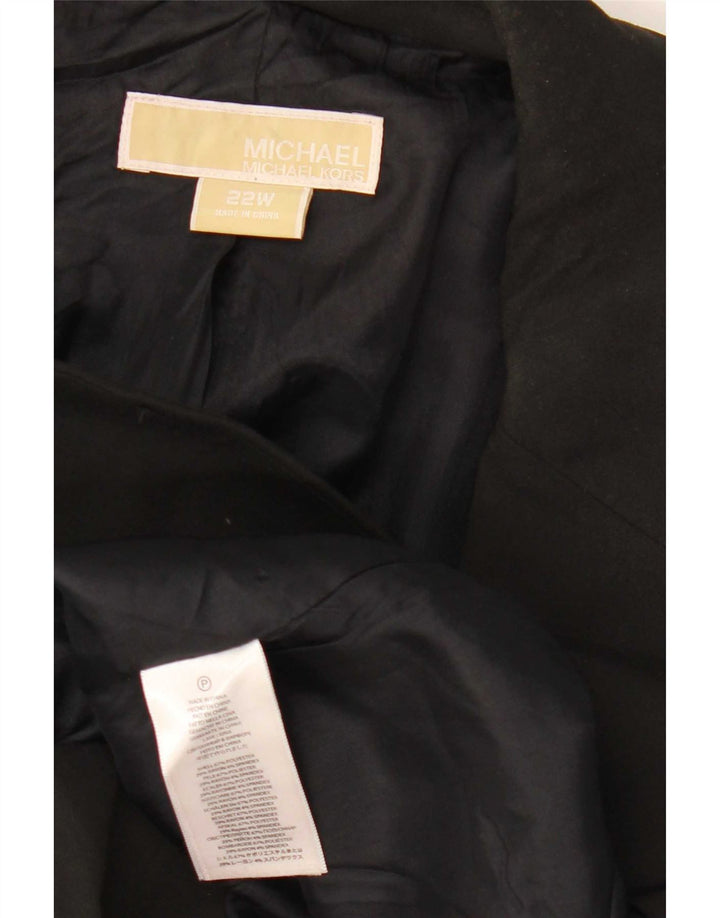Michael Kors Damen 1-Knopf-Blazerjacke US 22 3XL Schwarz Polyester Modern
