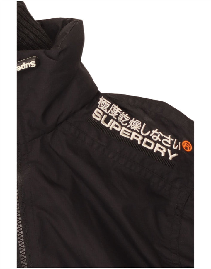 Superdry Damen Windcheater Graphic Windjacke UK 16 Large Schwarz