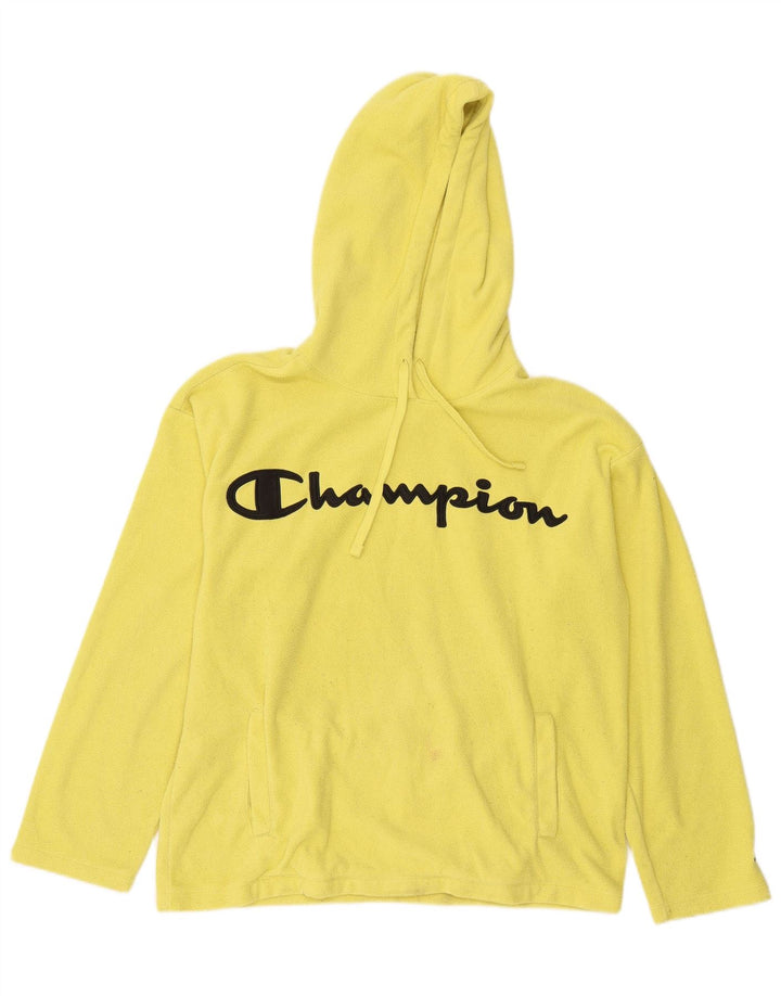 Champion Herren-Fleecepullover mit Kapuze, groß, gelb, Polyester