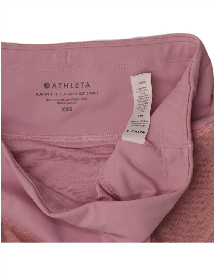 Athleta Damen Sportshorts UK 2 2XS Rosa Nylon