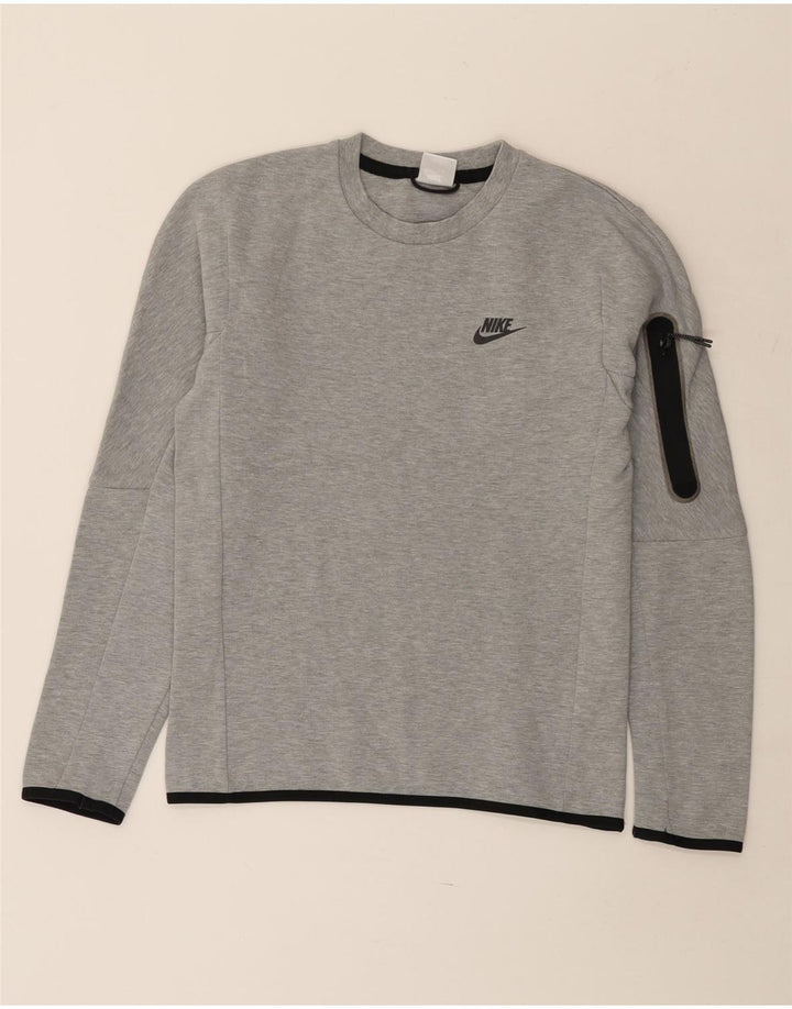 Nike Herren Sweatshirt Pullover XS Grau gefleckte Baumwolle