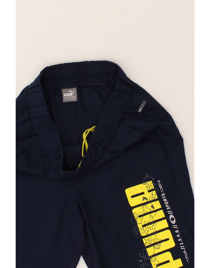 PUMA Boys Graphic Sport Shorts 11-12 Years Navy Blue Vintage Puma and Second-Hand Puma from Messina Hembry 