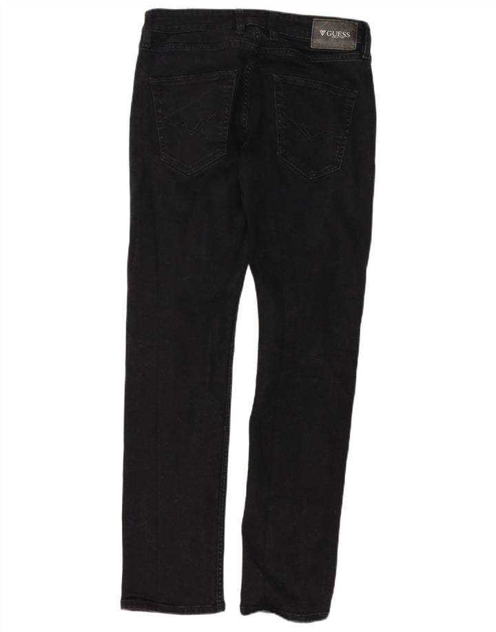 Guess Slim-Jeans für Herren, W30, L31, schwarze Baumwolle